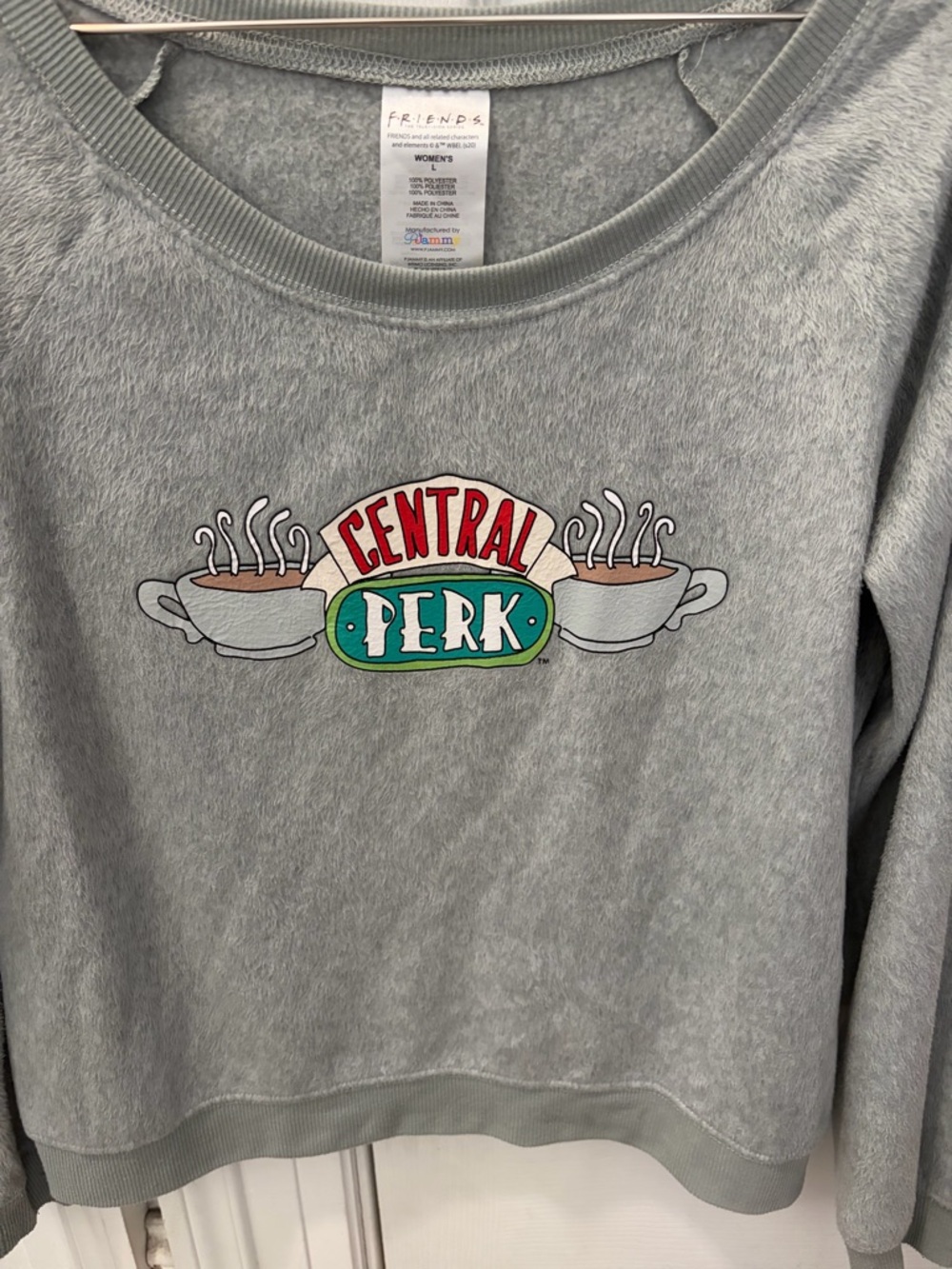 FRIENDS Size Large Crewneck Sweatshirt - Light Gray